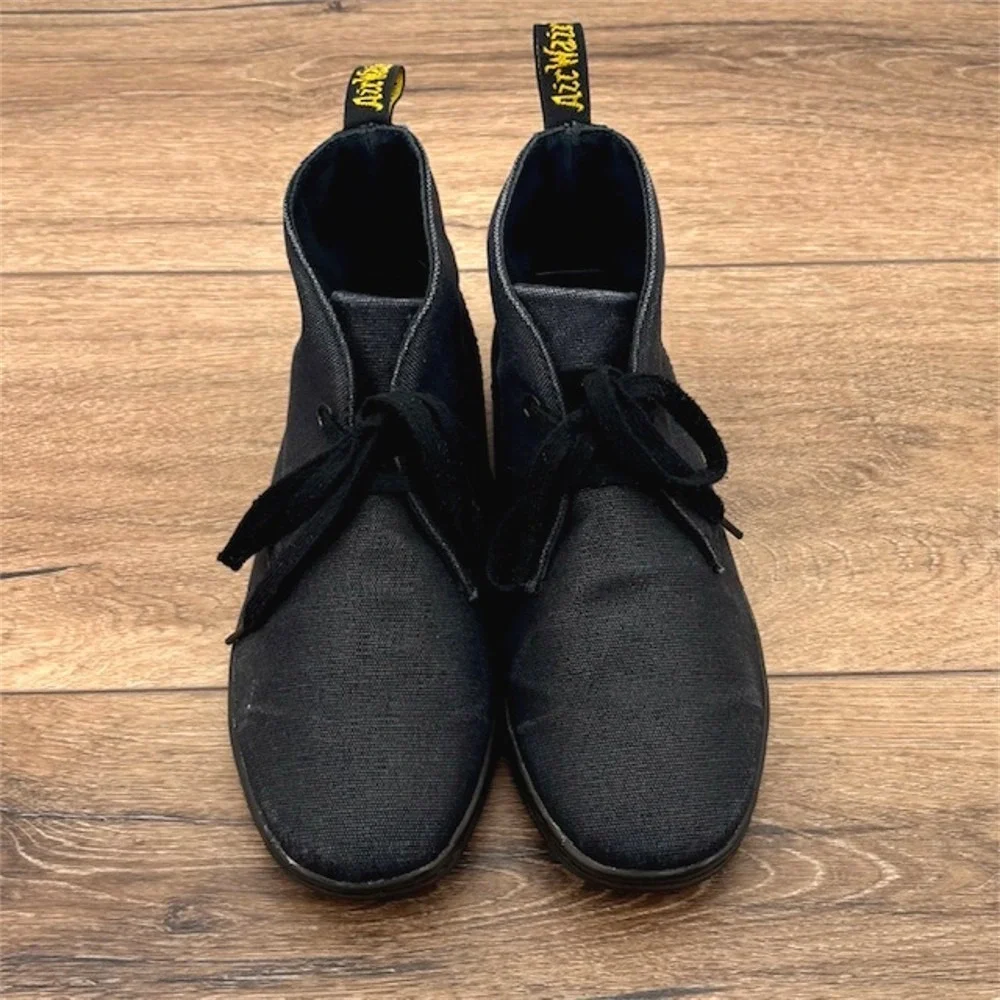 Dr Martens Henrie Men's Size 9 Black Canvas Chukka Boots High Top Sneakers